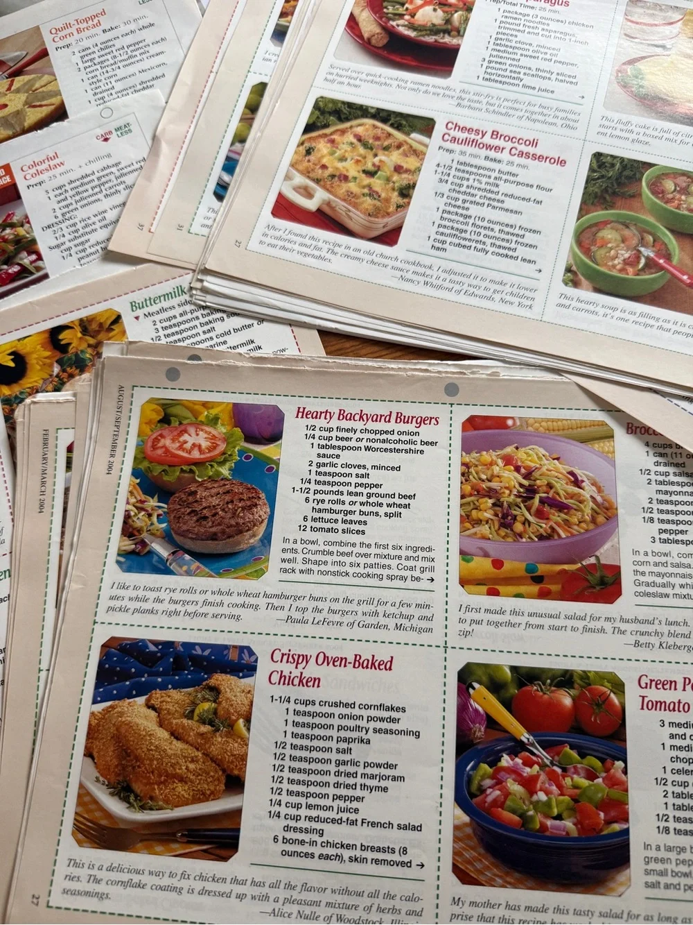 Unbranded vintage Kitchen Recipe Clipping Bundle - White/Cream Pages